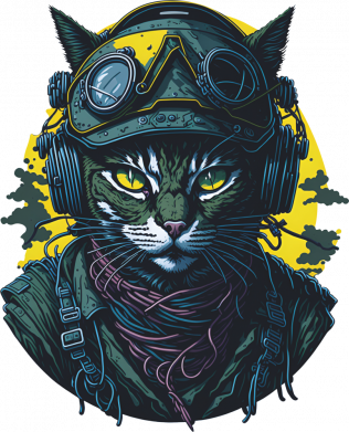 Мужская футболка Stedman Кот-радист 2